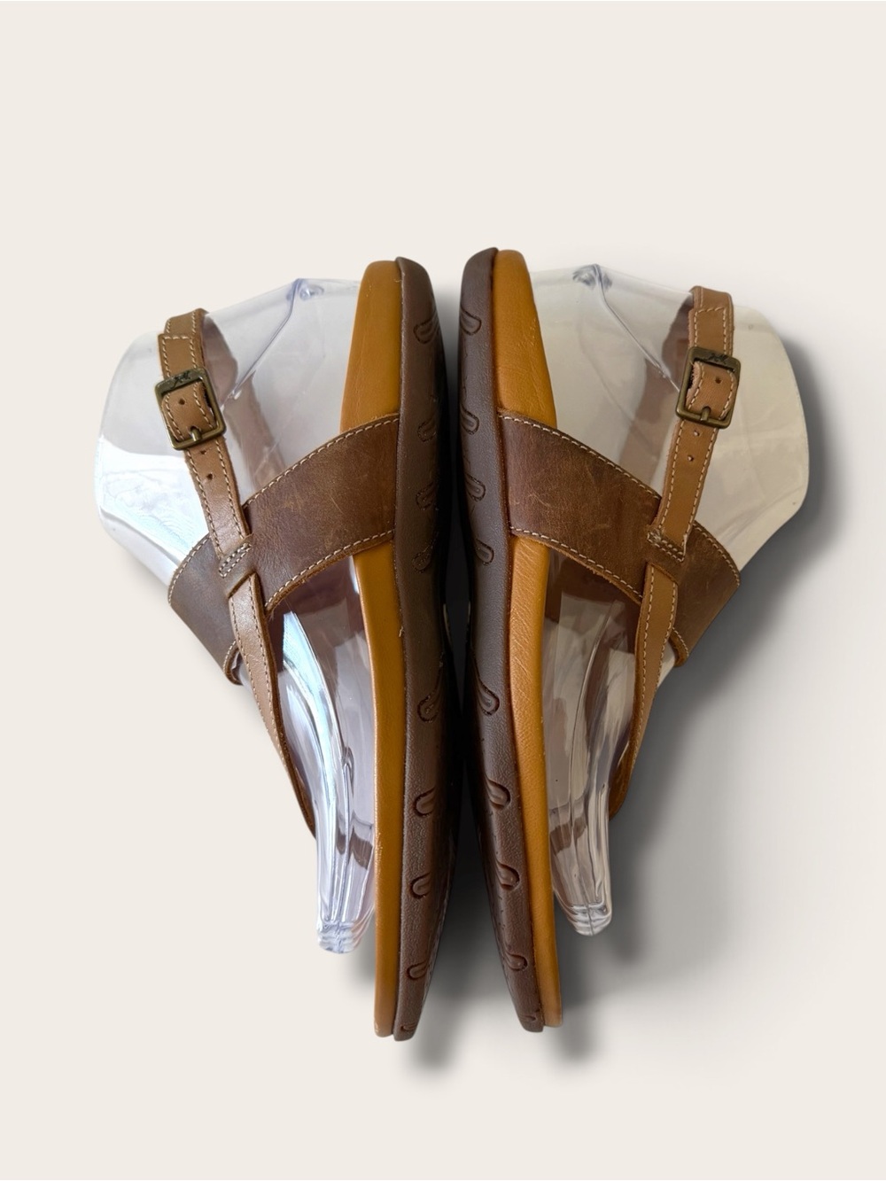 Chaco Women's Tan and Brown Leather T-Strap Sandals - Picture 7 of 9